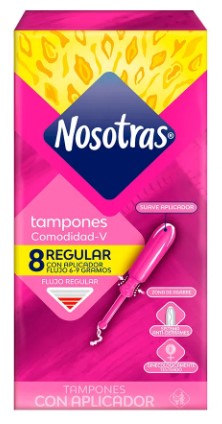 NOSOTRAS TAMPONES REGULAR C/APLICADOR X 8 UND