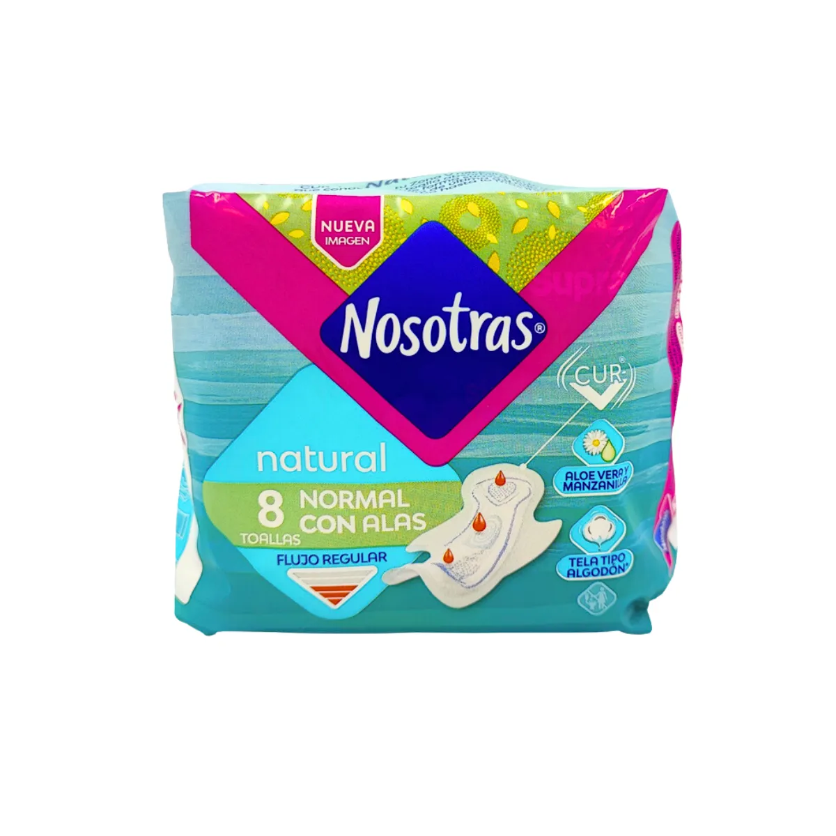 NOSOTRAS TOALLAS NATURAL NORMAL X 8