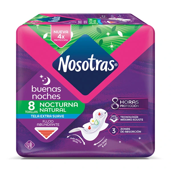 NOSOTRAS BUENAS NOCHES NOCTURNA SUAVE 8 UNI.