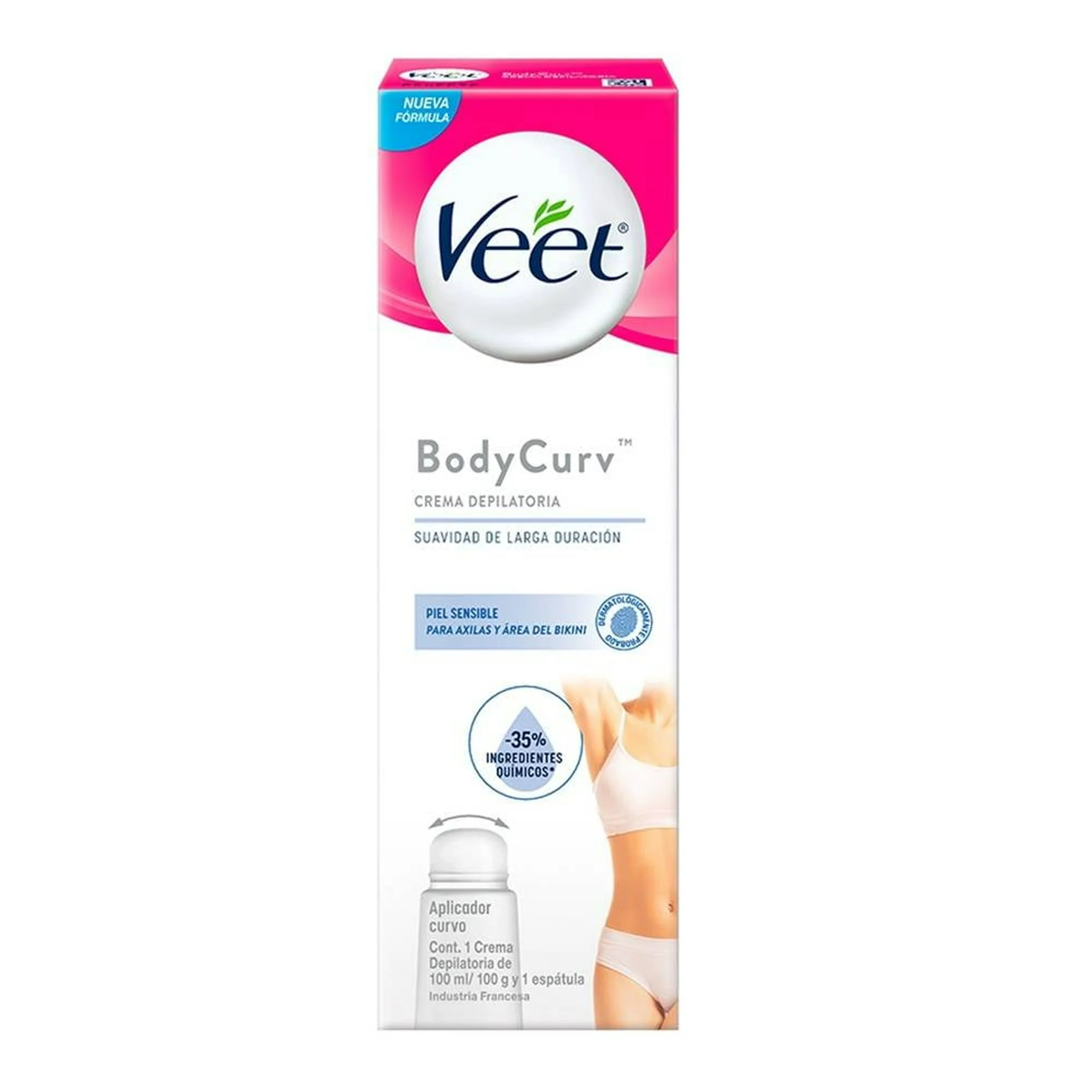 VEET CR DEPILATORIA BODY CURV PIEL SENCIBLBE 100ML