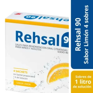 REHSAL-90 POLVO SOLUCION ORAL 4 SOBRES LIMON (SALES DE REHIDRATACION)