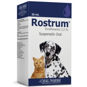 ROSTRUM 2,5% SUSPENSION ORAL 20ML (VETER.)