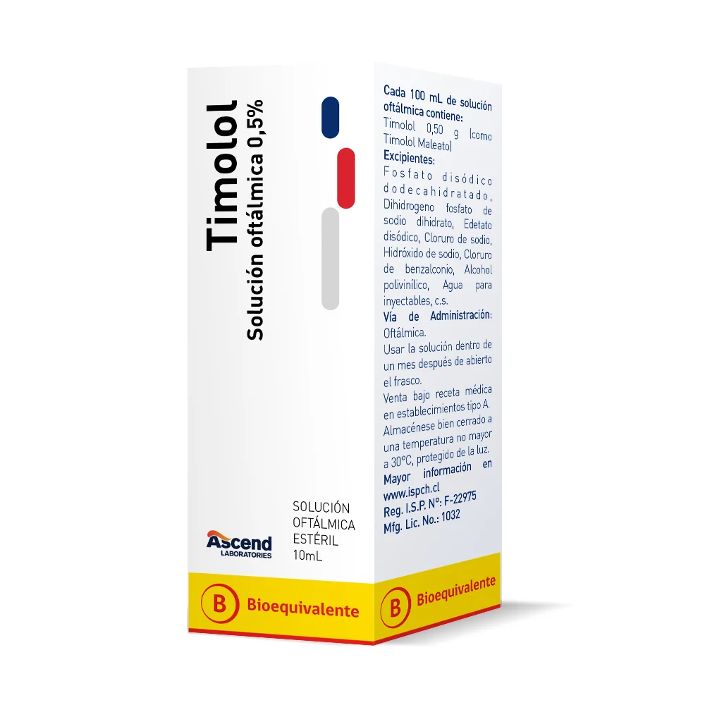TIMOLOL SOL. OFT. 0.5% 10 ML