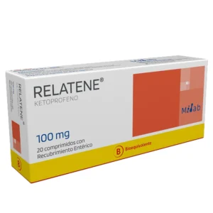 RELATENE 100 MG X 20 COM RECUBIERTOS (KETOPROFENO)