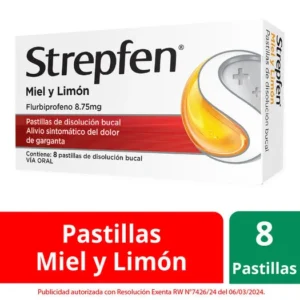 STREPFEN MIEL LIMON FLURBIPROFENO 8.75MG X 8 COMP