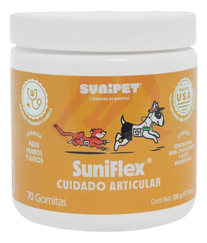 SUNIPET SUNIFLEX PERRO/GATO FRASCO X 105 G (70 GOMITAS)