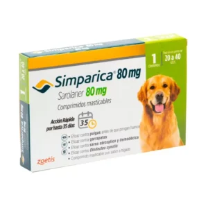 SIMPARICA 80MG 20-40KG 1 COMP. (VETER.)