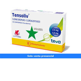 TENSOLIV 30 COMP. (CLIDINIO/CLORDIAZEPOXIDO)