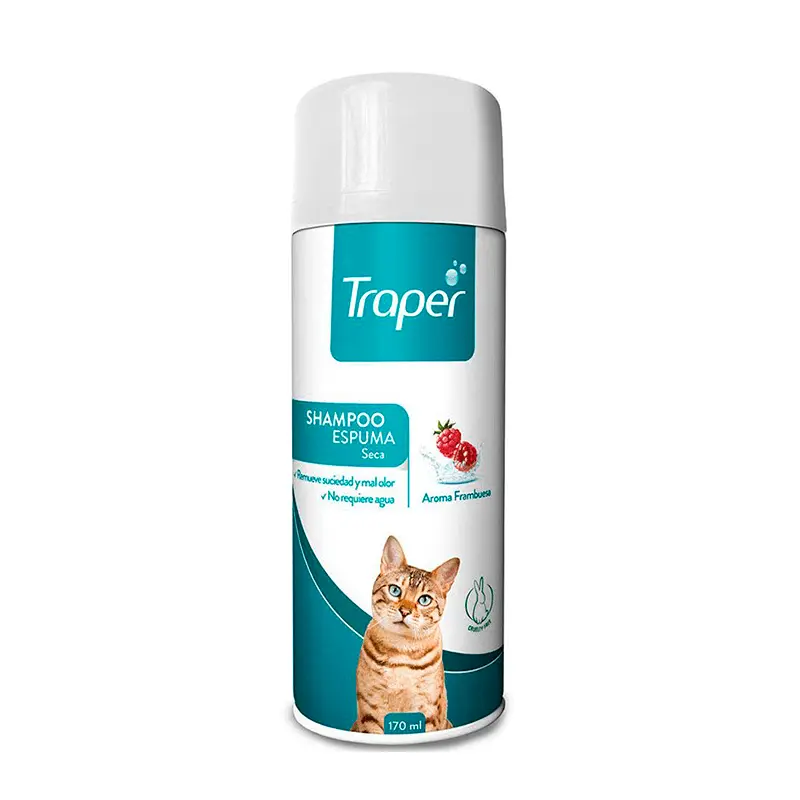 TRAPER SHAMPOO ESPUMA SECA GATO 170ML