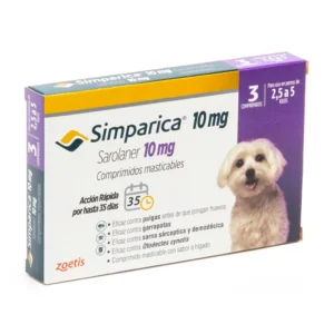 SIMPARICA 10 MG 2,5-5KG 3 COMP. (VETER.)