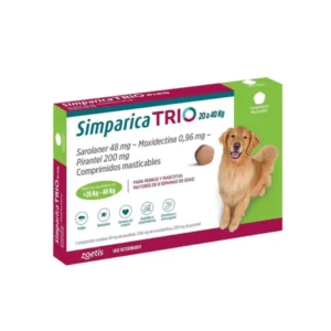 SIMPARICA TRIO 20-40KG 1 COMP. (VETER.)