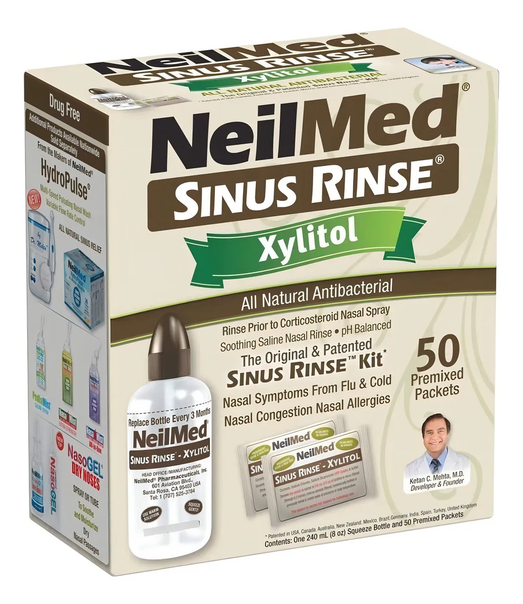 SINUS RINSE XYLITOL KIT X 50 SOBRES