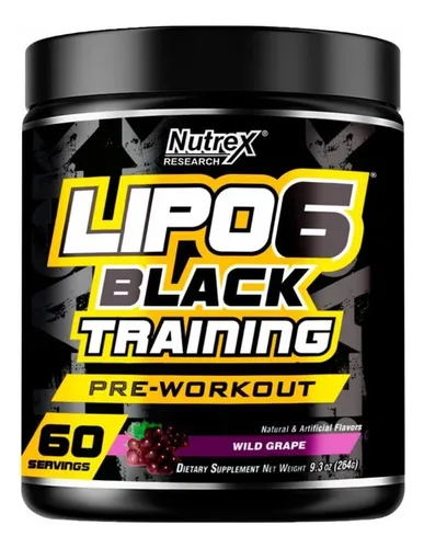 LIPO 6 BLACK TRAINING PRE WORKOUT X 60 SERV. NUTREX