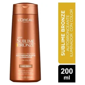 AUTOBRONCEANTE LUMINOUS BRONZER LOREAL TONO MEDIO X 200 ML