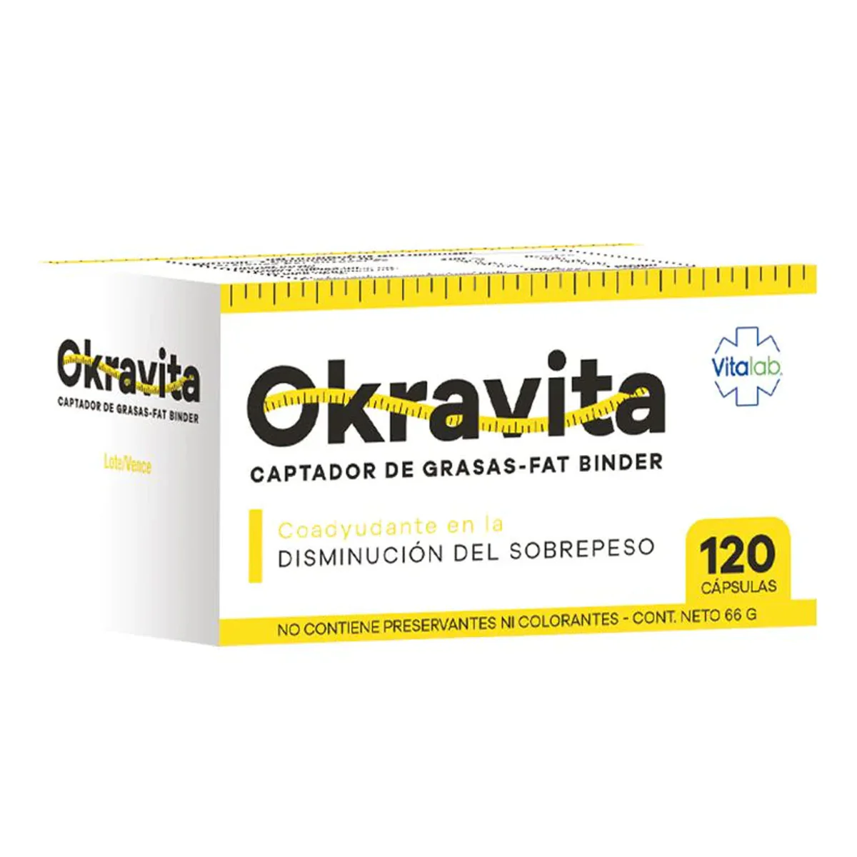 VITALAB OKRAVITA CAPTURADOR DE GRASA 120 CAP.